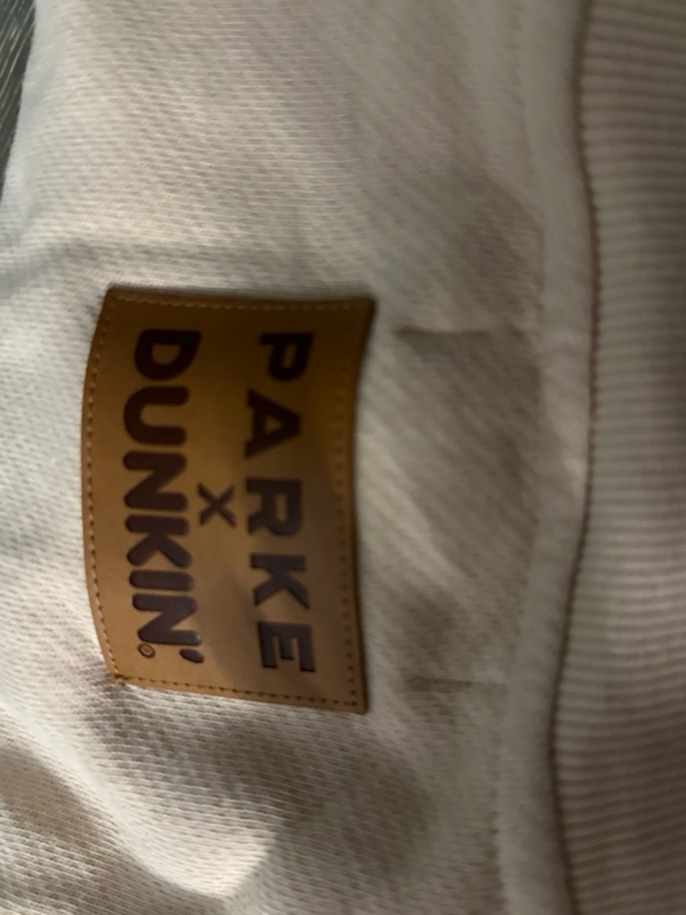 PARKE X DUNCAN Cream Crewneck Sweater with Orange Lettering - Picture 4 of 5